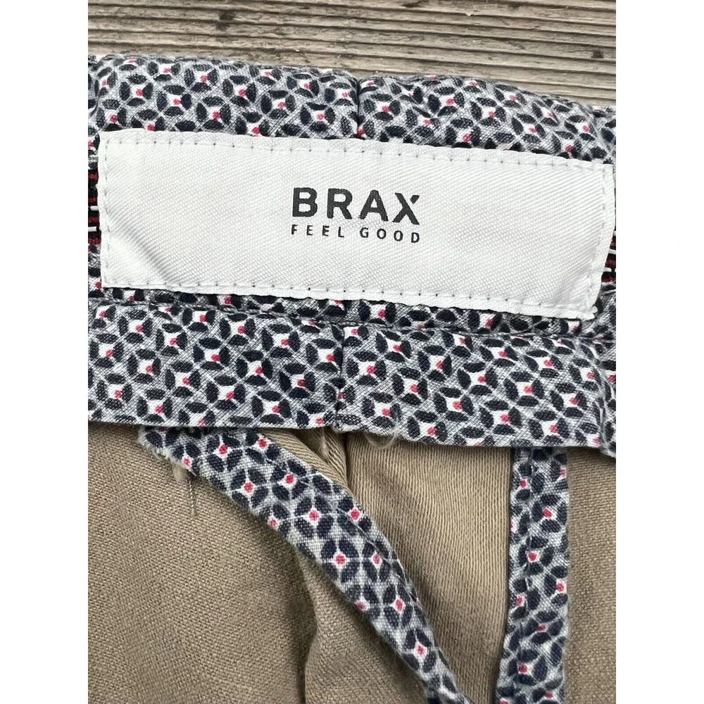 Brax‎ Mens Chino Pants Brown 34/32  (34/28.5 ACTUAL) Beige Straight